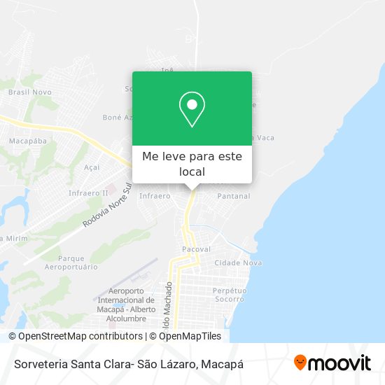 Sorveteria Santa Clara- São Lázaro mapa