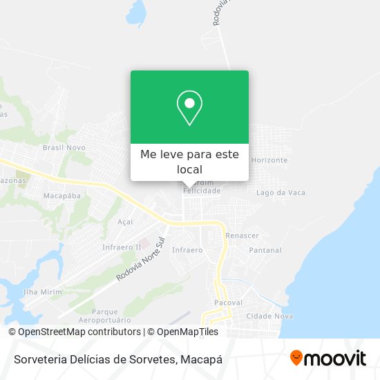 Sorveteria Delícias de Sorvetes mapa
