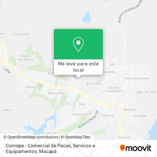 Comape - Comercial de Pecas, Servicos e Equipamentos mapa