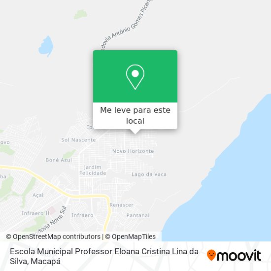 Escola Municipal Professor Eloana Cristina Lina da Silva mapa