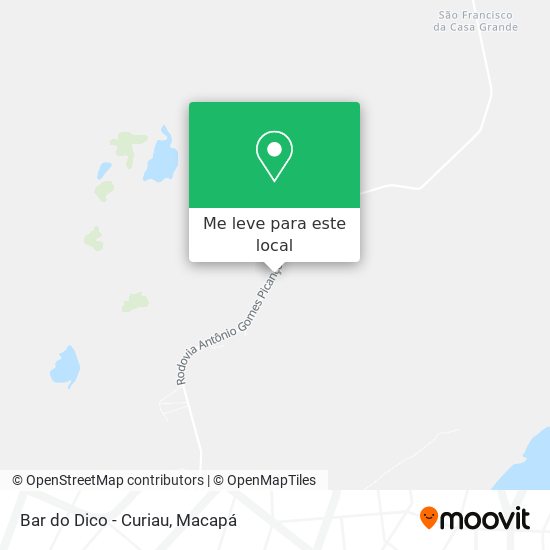 Bar do Dico - Curiau mapa