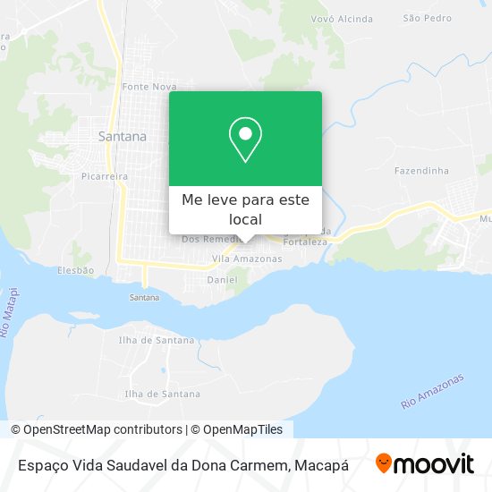 Espaço Vida Saudavel da Dona Carmem mapa