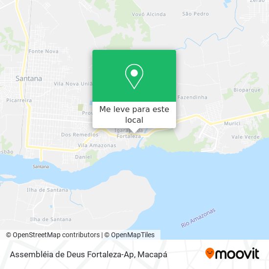Assembléia de Deus Fortaleza-Ap mapa