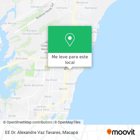 EE Dr. Alexandre Vaz Tavares mapa