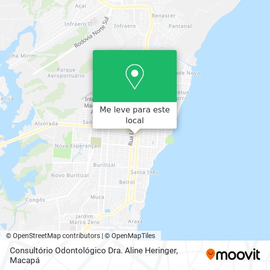 Consultório Odontológico Dra. Aline Heringer mapa