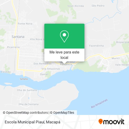 Escola Municipal Piauí mapa