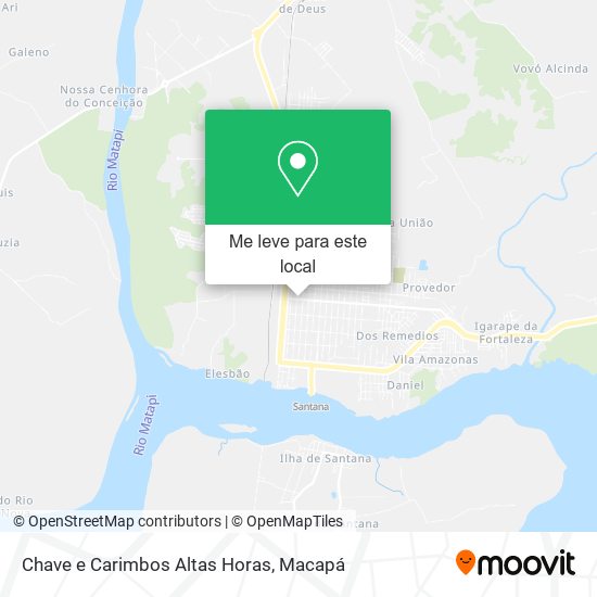 Chave e Carimbos Altas Horas mapa