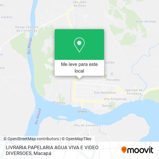 LIVRARIA PAPELARIA AGUA VIVA E VIDEO DIVERSOES mapa