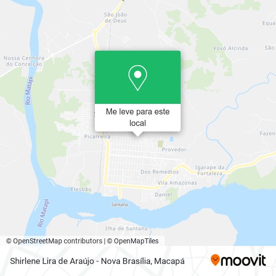 Shirlene Lira de Araújo - Nova Brasília mapa