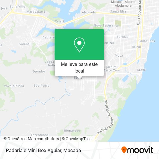 Padaria e Mini Box Aguiar mapa