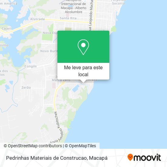 Pedrinhas Materiais de Construcao mapa