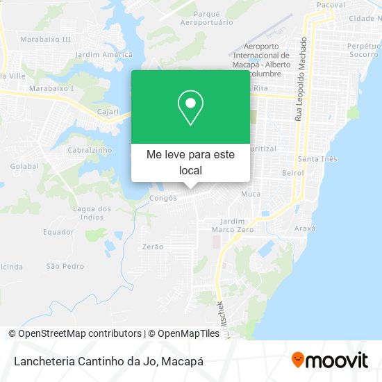 Lancheteria Cantinho da Jo mapa