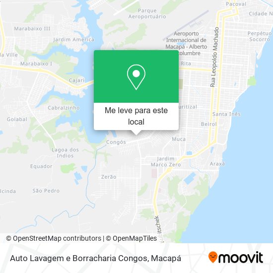 Auto Lavagem e Borracharia Congos mapa