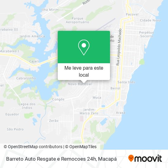 Barreto Auto Resgate e Remocoes 24h mapa