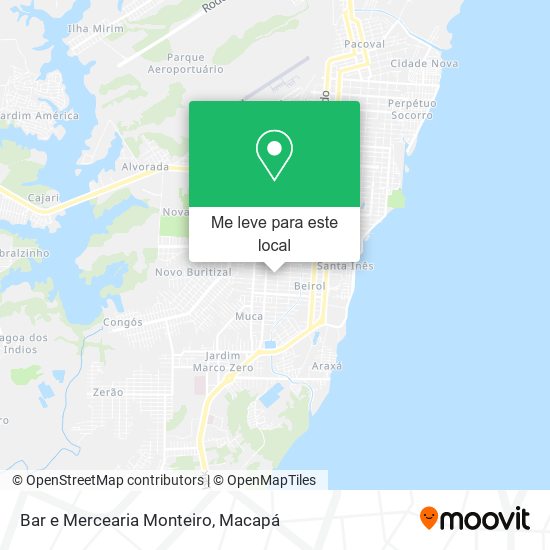 Bar e Mercearia Monteiro mapa