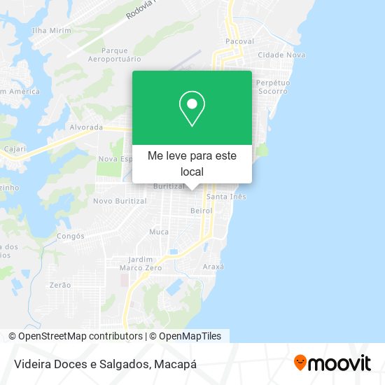 Videira Doces e Salgados mapa