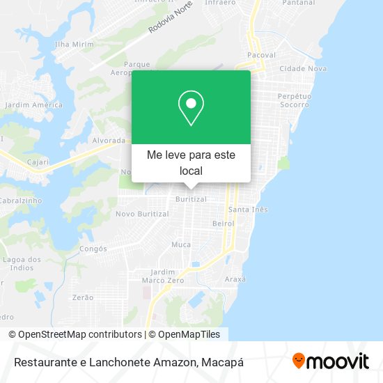 Restaurante e Lanchonete Amazon mapa