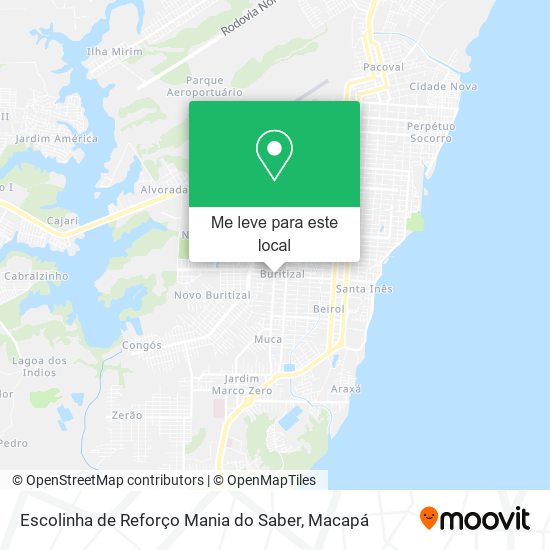 Escolinha de Reforço Mania do Saber mapa