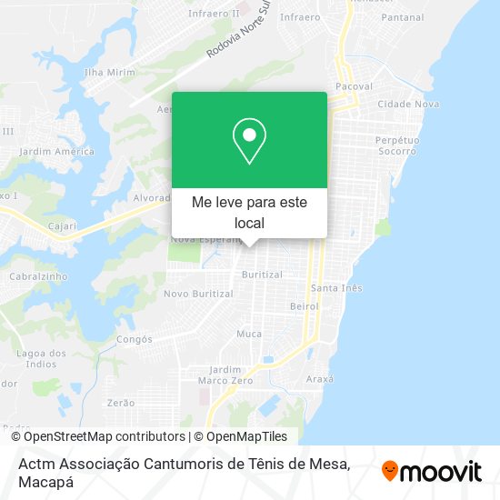 Actm Associação Cantumoris de Tênis de Mesa mapa