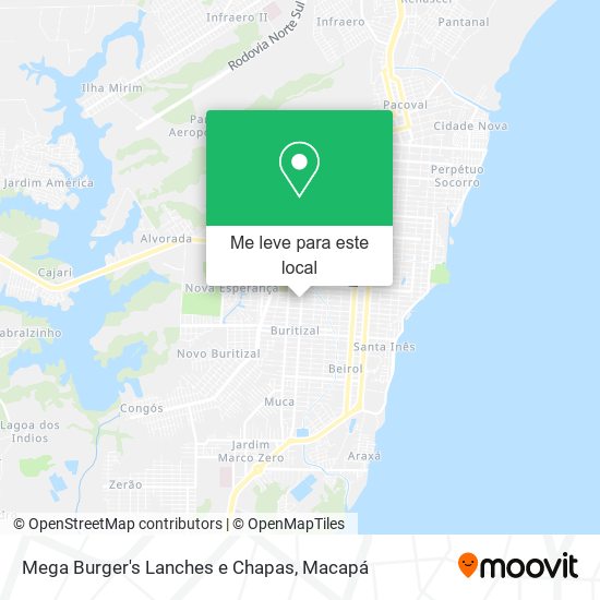 Mega Burger's Lanches e Chapas mapa