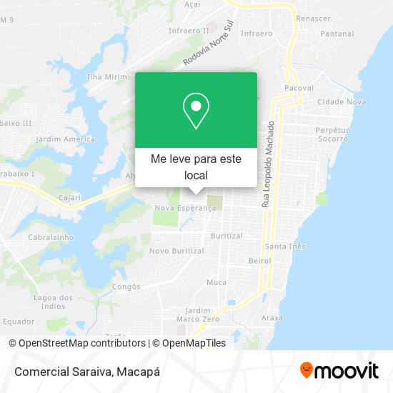 Comercial Saraiva mapa