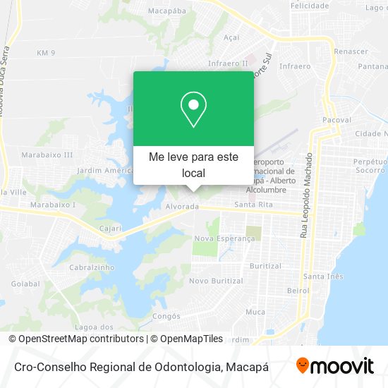 Cro-Conselho Regional de Odontologia mapa