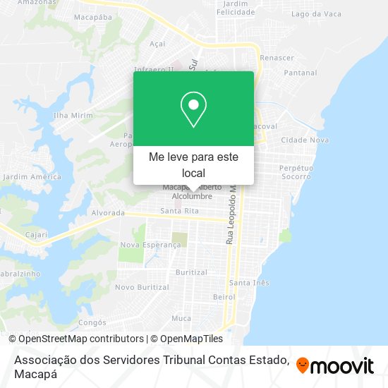 Associação dos Servidores Tribunal Contas Estado mapa