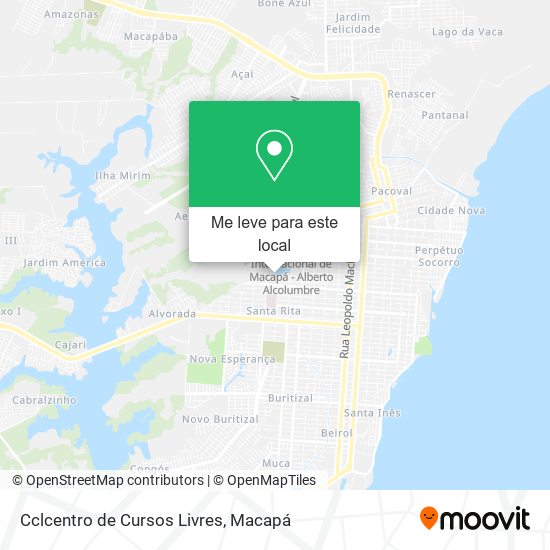 Cclcentro de Cursos Livres mapa