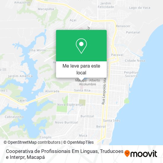 Cooperativa de Profissionais Em Linguas, Truducoes e Interpr mapa