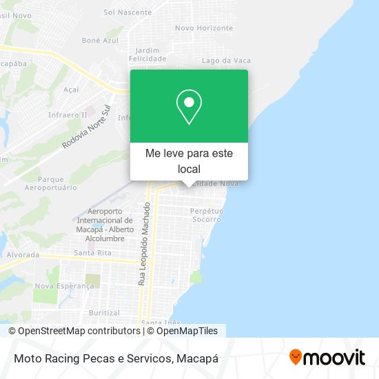 Moto Racing Pecas e Servicos mapa