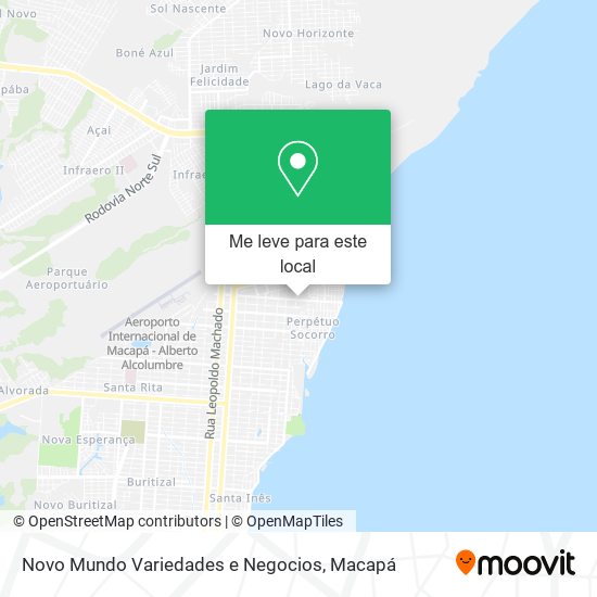 Novo Mundo Variedades e Negocios mapa