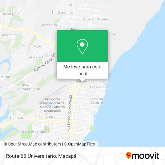 Route 66 Universitario mapa