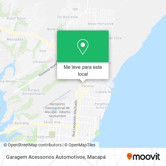 Garagem Acessorios Automotivos mapa