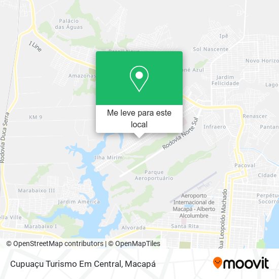 Cupuaçu Turismo Em Central mapa