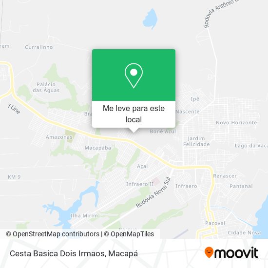 Cesta Basica Dois Irmaos mapa