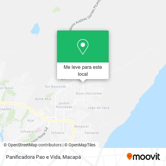 Panificadora Pao e Vida mapa