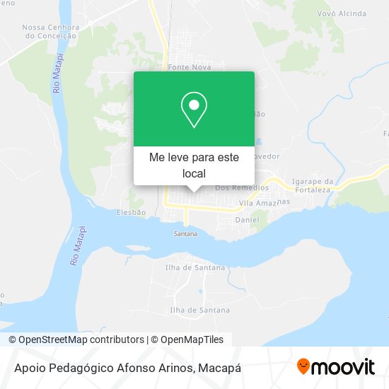 Apoio Pedagógico Afonso Arinos mapa