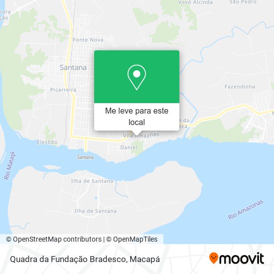 Quadra da Fundação Bradesco mapa