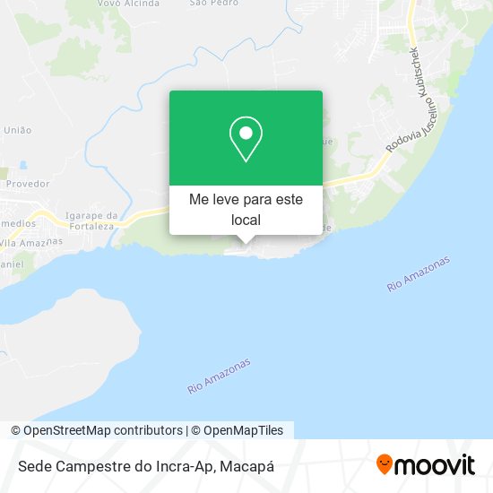 Sede Campestre do Incra-Ap mapa