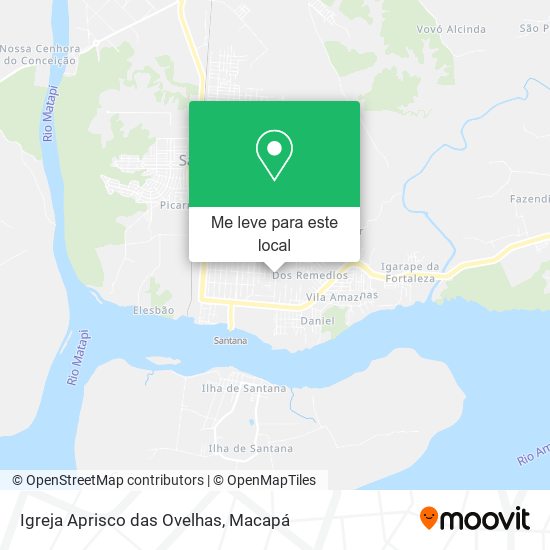 Igreja Aprisco das Ovelhas mapa