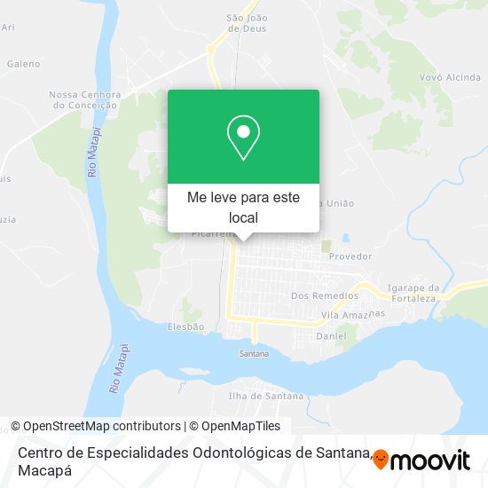 Centro de Especialidades Odontológicas de Santana mapa