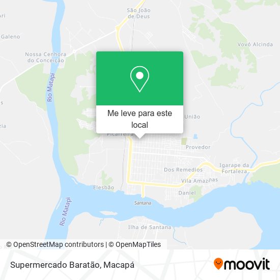 Supermercado Baratão mapa