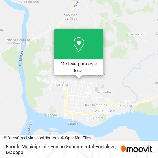 Escola Municipal de Ensino Fundamental Fortaleza mapa