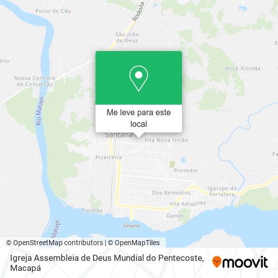 Igreja Assembleia de Deus Mundial do Pentecoste mapa