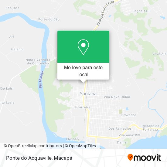 Ponte do Acquaville mapa