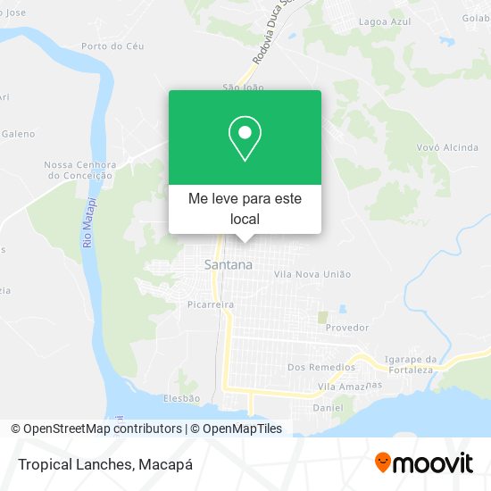 Tropical Lanches mapa