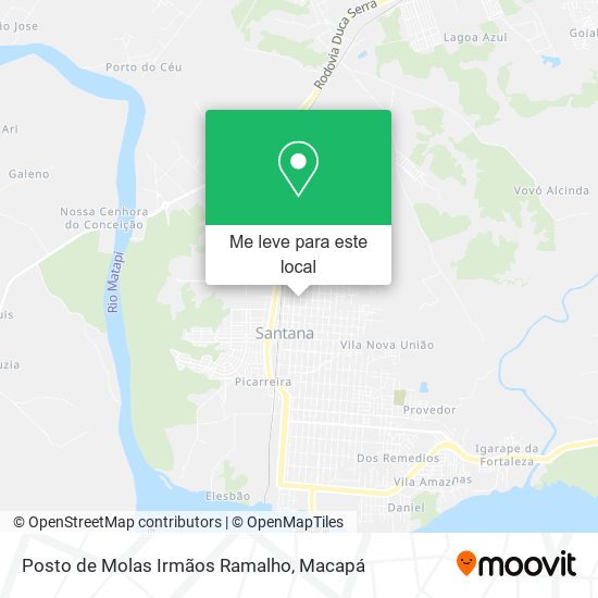 Posto de Molas Irmãos Ramalho mapa