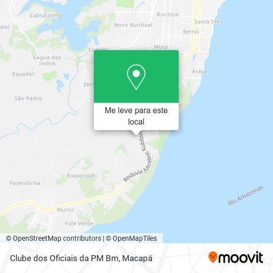 Clube dos Oficiais da PM Bm mapa