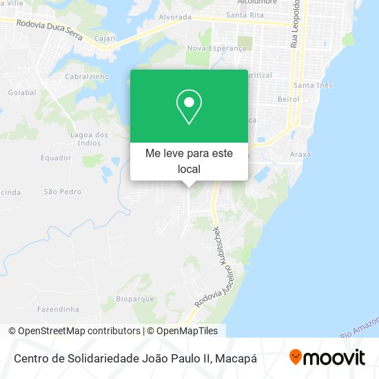 Centro de Solidariedade João Paulo II mapa