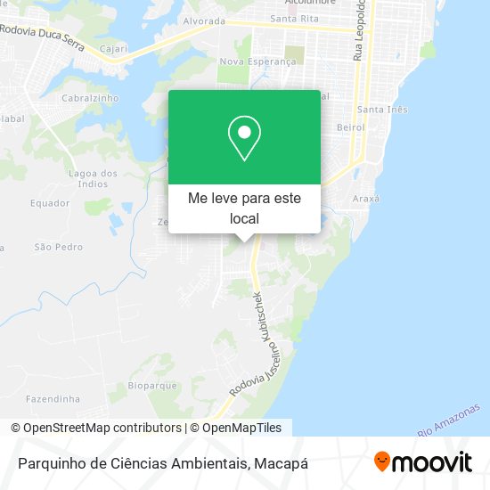 Parquinho de Ciências Ambientais mapa
